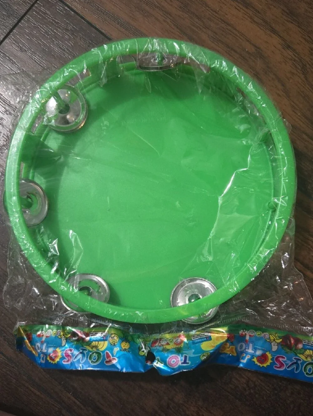 Mardi Gras Jester Party Tambourine - Green